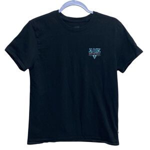 Vans Size S Black Graphic Tee – Palm Print Off The Wall Logo